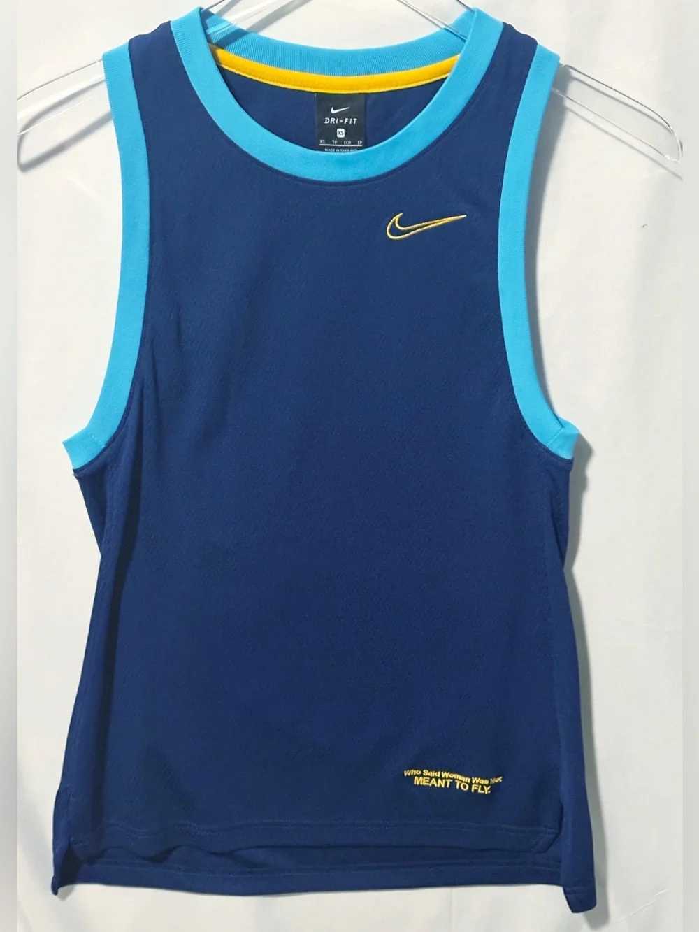 Nike NWT Dri-Fit Sleeveless Navy Jersey T-Shirt Size XS